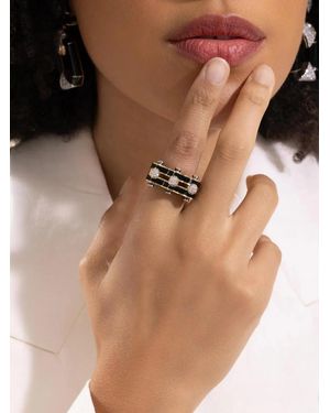David Webb Wave Studlette Diamond Ring - Natural