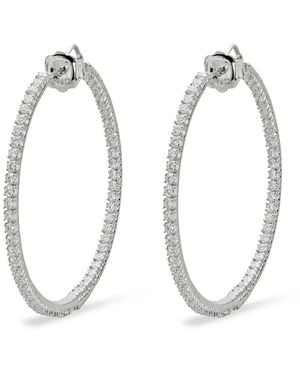 Mattia Cielo 18Kt Rugiada Weißgold- Und Titancreolen Mit Diamanten - Mettallic