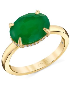 SHAY 18K Garnet And Diamond Ring - Green
