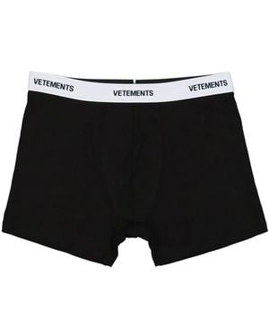 Vetements Logo-Waistband Boxers - Black