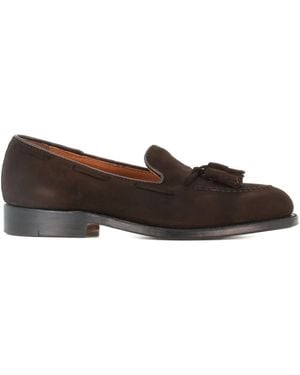 Alden Mocassins En Daim À Glands - Marron