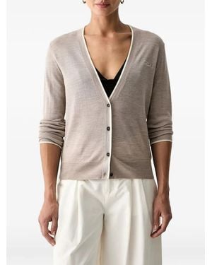 KARL LAGERFELD Merino-Cardigan - Natur