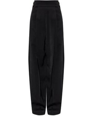 Sportmax Buckle-Detail Pleated Trousers - Black