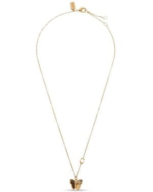 COACH Collar Con Colgante De Mariposa - Blanco