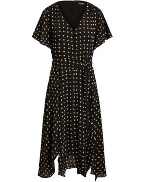 Ralph Lauren ジオメトリックパターン ドレス - ブラック