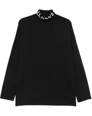 Loewe Top Con Logo Estampado - Negro