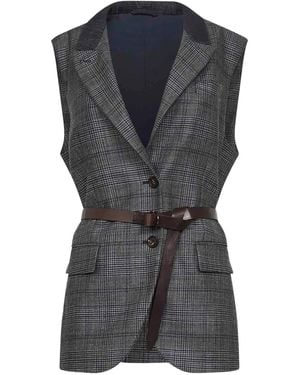 BRUNELLO CUCINELLI テーラードベスト ジレ レディース Brunello Cucinelli ベスト、ジレ | オンライン