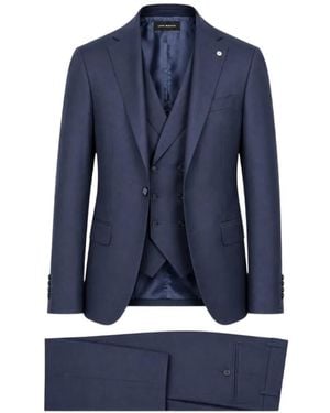 Luigi Bianchi Single-Breasted Three-Piece Suit - Blue