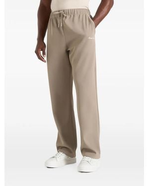 Manière De Voir Signature Piped Track Trousers - Natural