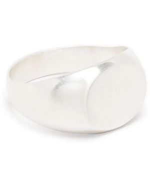 Jil Sander Signet Band Ring - White