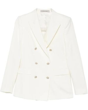 Tagliatore Double-Breasted Suit - White