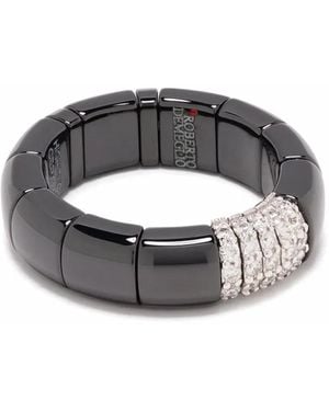 ’ROBERTO DEMEGLIO 18Kt Domino Dots Weißgoldring Mit Diamanten - Mettallic