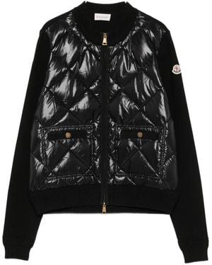 Moncler Quilted Paneled Jacket - Black