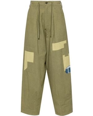STORY mfg. Paneled Organic Cotton Pants - Green