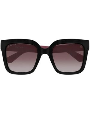Gucci Interlocking G Square-Frame Sunglasses - Black