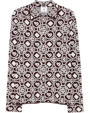 CASABLANCA Camicia Con Monogramma - Nero