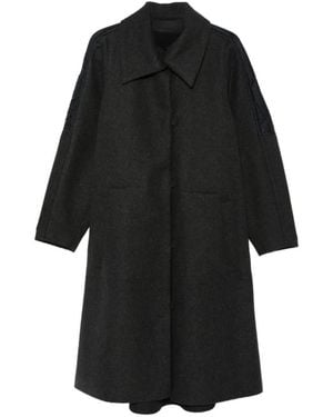 FRANCESCA MARCHISIO Quilted-Panel Coats - Black