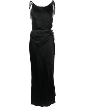 Acne Studios Crinkled Satin Dress - Black