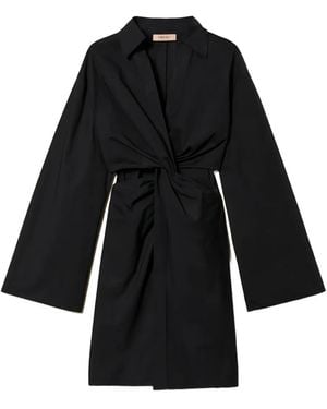 Twinset Túnica con detalle retorcido - Negro