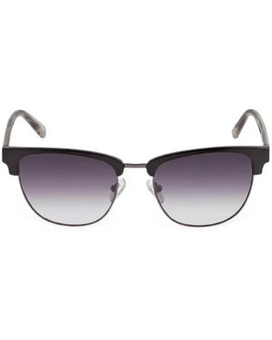 GUESS EYEWEAR Clubmaster Logo-Engraved Sunglasses - Metallic