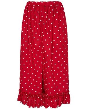 Comme des Garçons Broek Met Stippen En Ruches - Rood