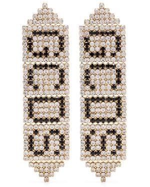 Gcds Bling Logo-Ohrringe - Weiß