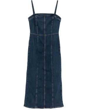Levi's Paneled Bustier Midi Dress - Blue