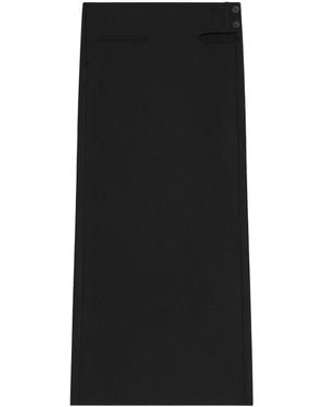 Courreges Cut-Out Detail Maxi Skirt - Black