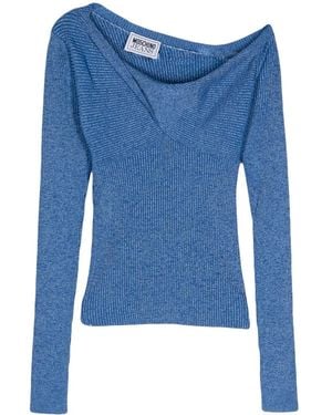 Moschino リブニット トップ - ブルー
