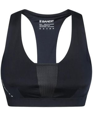 Bandit Running Stamina V-Neck Mesh-Inset Bra - Black