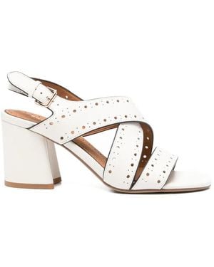 Bruno Premi Perforated-Strap Sandals - Natural