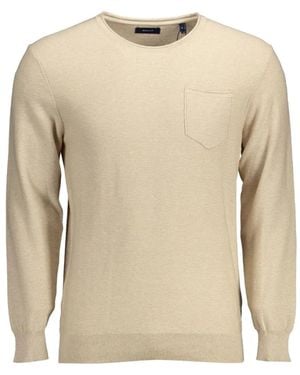 GANT Chest-Pocket Crew-Neck Jumper - Natural