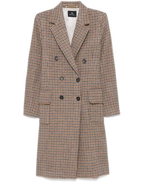 Paul Smith ハウンドトゥース コート - ブラウン