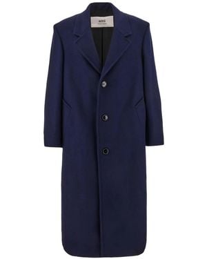Ami Paris Jas Met Enkele Rij Knopen - Blauw