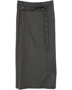 Low Classic Gonna Con Cintura - Grigio