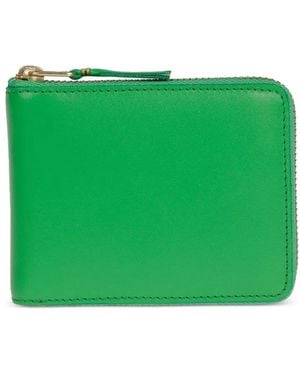 Comme des Garçons Classic Leather Zipped Wallet - Green