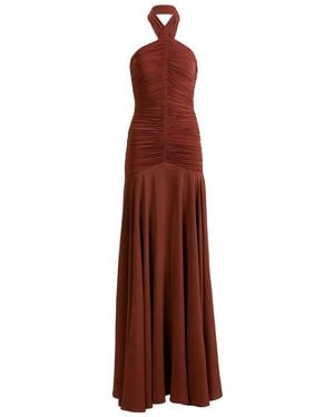 Silvia Tcherassi Moira Ruched Maxi Dress - Purple