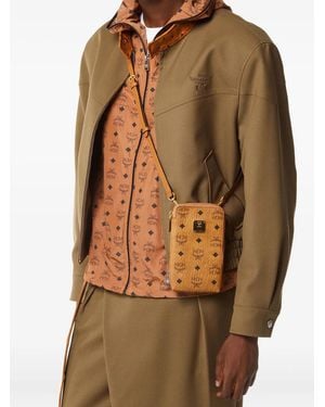 MCM Aren Visetos Phone Pouch - Brown