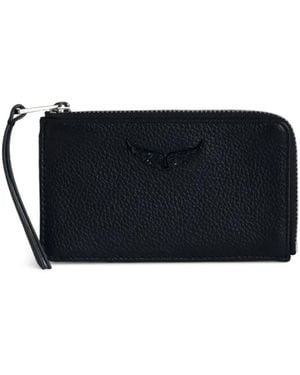 Zadig & Voltaire Kartenetui Mit Flügel-Schild - Blau