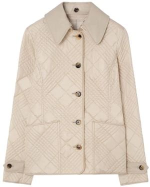 Burberry Quilted Nylon Fernleigh Jacket - Natural