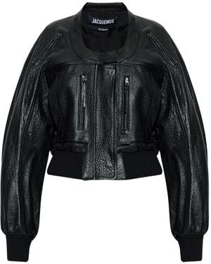 Jacquemus Tore Zip-Up Bomber Jacket - Black