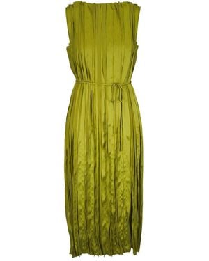 Lafayette 148 New York プリーツ ドレス - グリーン