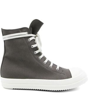Rick Owens Lace-Up Hi-Top Trainers - Black