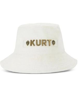 Kurt Geiger Logo-Plaque Appliqué Bucket Hat - White