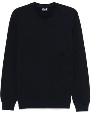 EA7 Logo-Embossed Sweatshirt - Blue