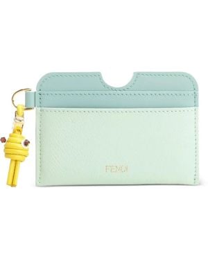 Fendi Ff Diamonds Fish-Charm Card Holder - Blue