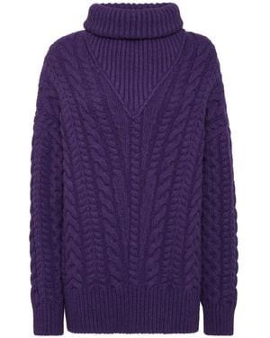 Philipp Plein Skull&Bones Rollkragenpullover - Lila