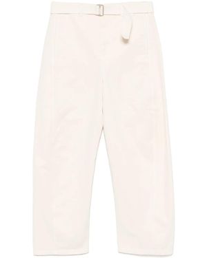 Lemaire Pantaloni Con Cintura E Design Attorcigliato - Neutro