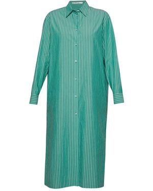 The Row Striped Shirt Dress - Green