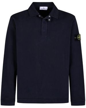 Stone Island 6100001 Logo-Patch Polo Shirt - Blue